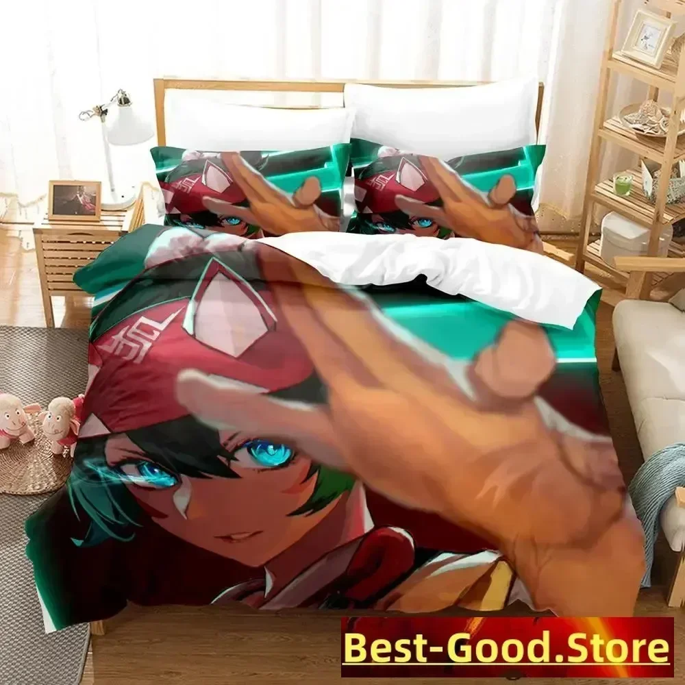 Overwatch 2 Kiriko Heads Bedding Set Duvet Cover Sheet Printed Bed Set Pillowcase Bed Full Queen King Size Comforter Bedroom