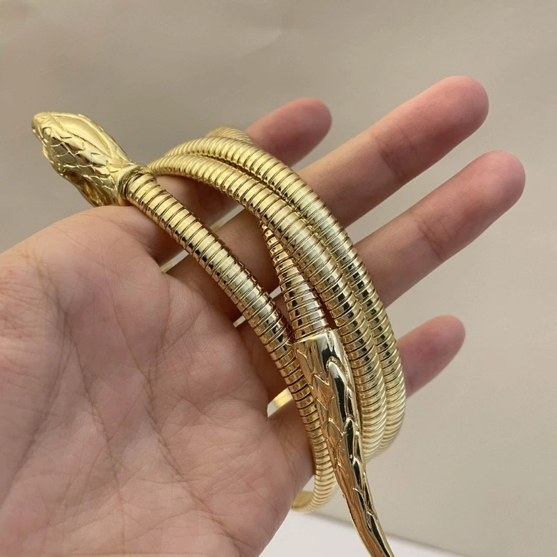 Bendable Snake Body Chain for Women Adjustable Punk Snake Belly Chain Flexible Multi-Purpose Bracelet Necklace Jewelry