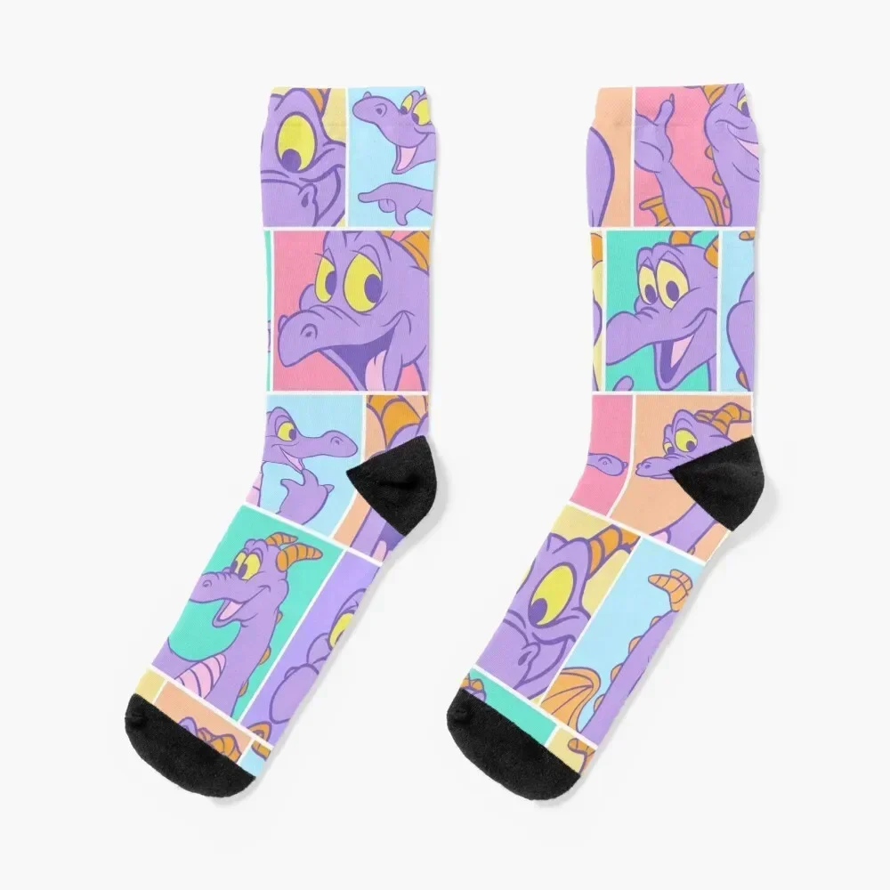 Figment Block pattern Socks Rugby japanese fashion Socks Ladies Men's