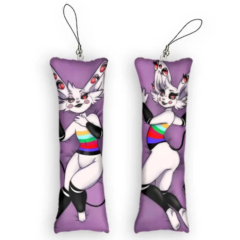 

New Pattern Mini Furry Dakimakura Pendant Keychain Original Design Double-Sided Print Ornament Cute Small Body Pillow Pendants