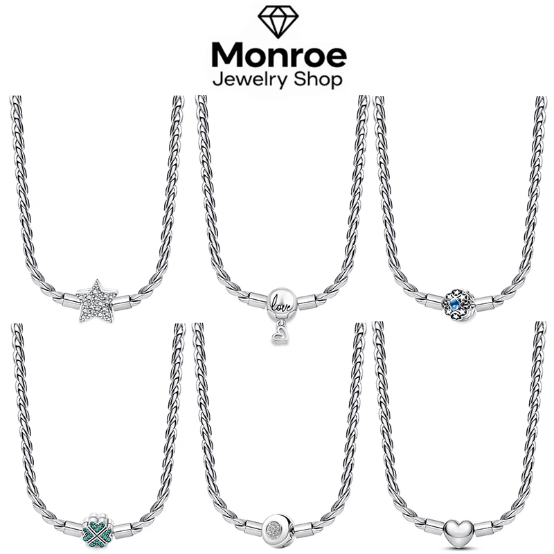 

Hotselling 925 Stainless Steel Goldplated Love Couple Necklace Suitable For 925 SterlingSilver Pendant DIY Birthday Holiday Gift