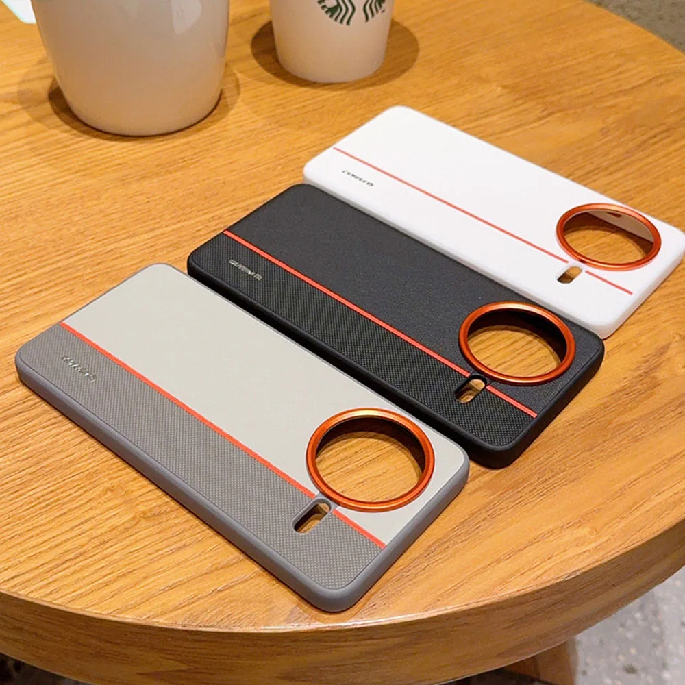 Proste skórzane etui na telefon z przeszyciami do Xiaomi Redmi K80 Pro Poco F7 Ultra Prosty, stylowy, odporny na wstrząsy pokrowiec z dopasowaniem kolorów — zdjęcie produktu 6