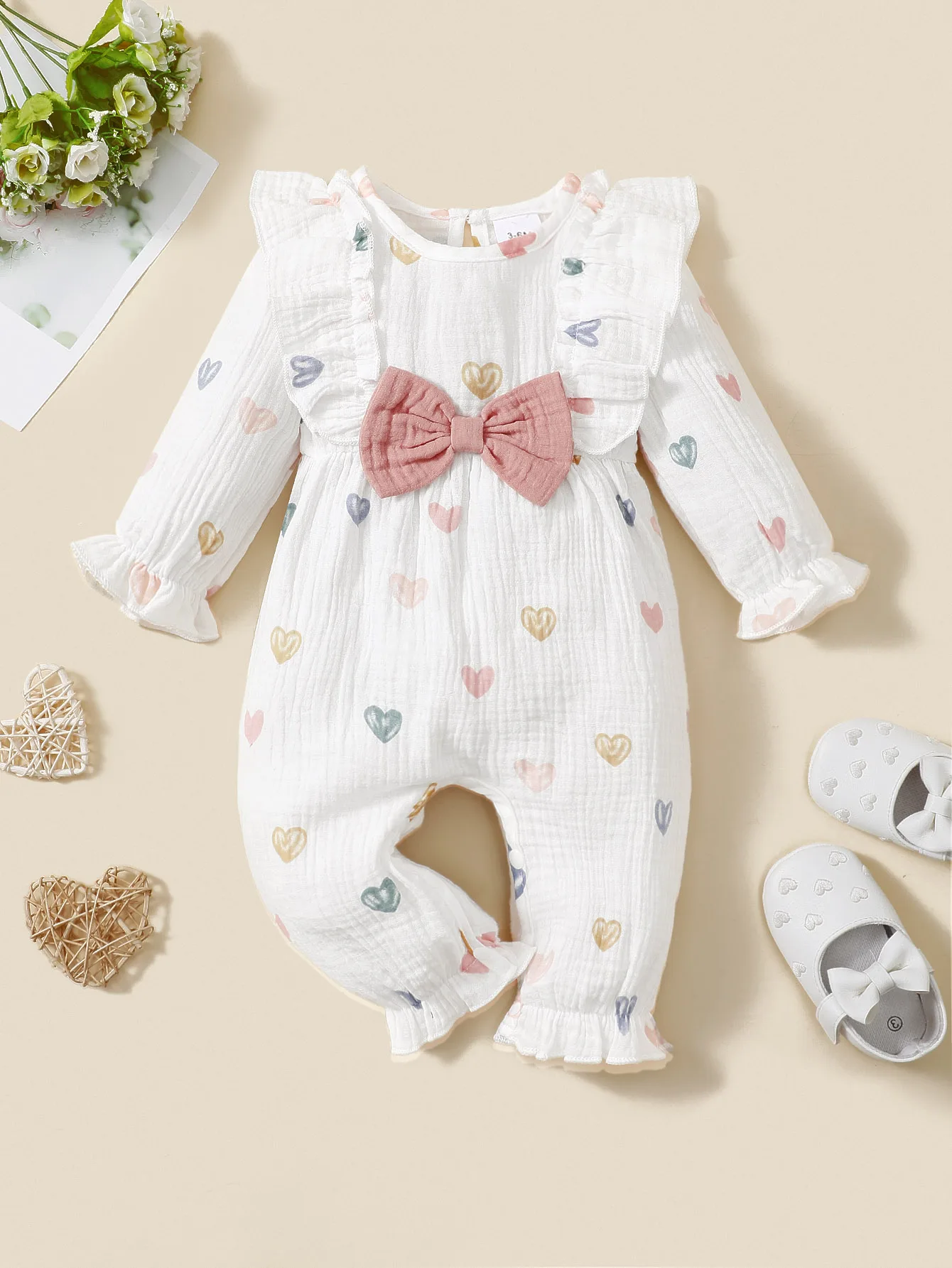 Herbst Winter Neugeborenen Baby Mädchen Strampler Langarm Kinder Onepiece Weiche Mode Baby Kleidung