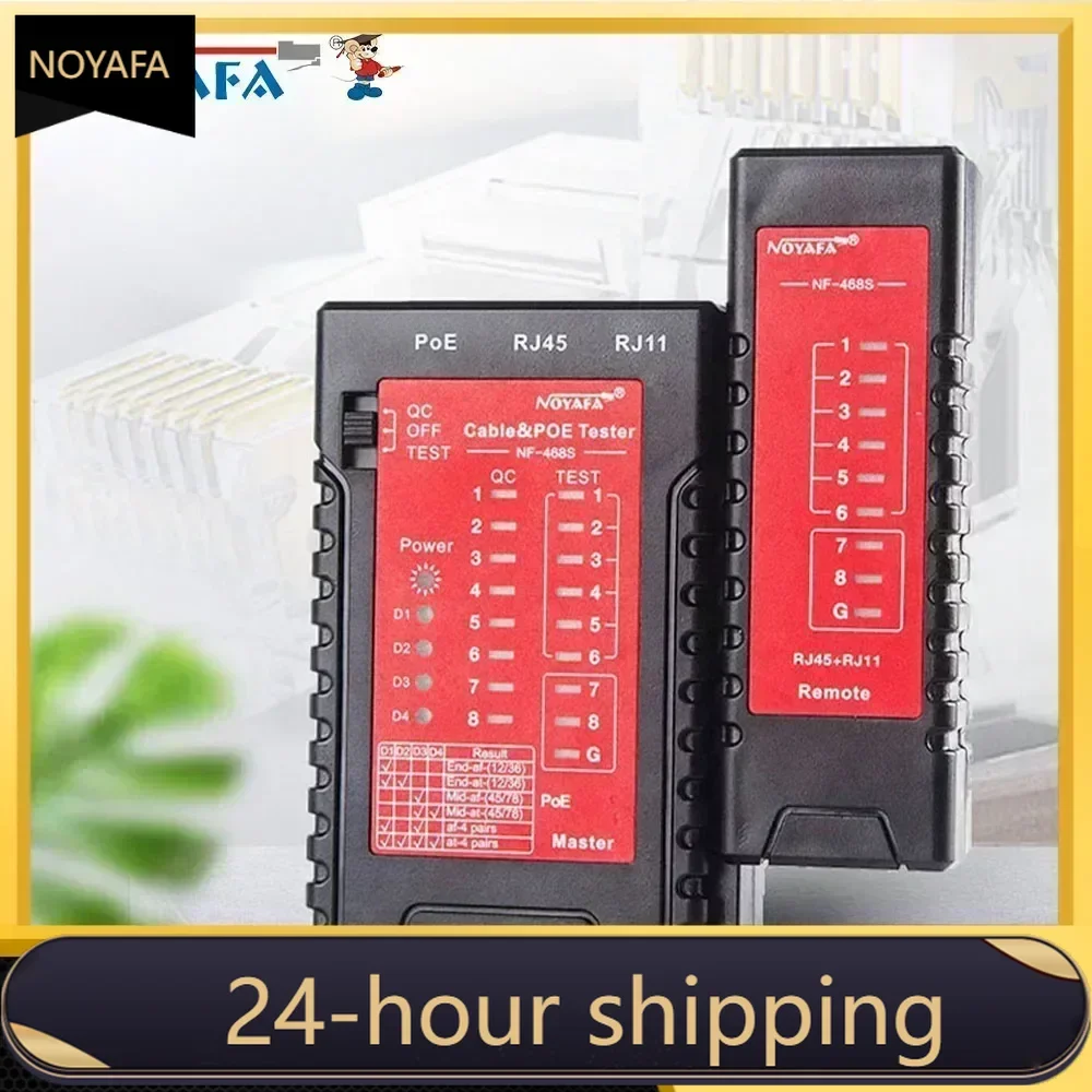 NOYAFA NF-468S Netwerkkabeltester RJ11 RJ45 Draaddetector Cat5 Cat6 Kabel/Draad Continuïteit Detectoren Foutpunttester