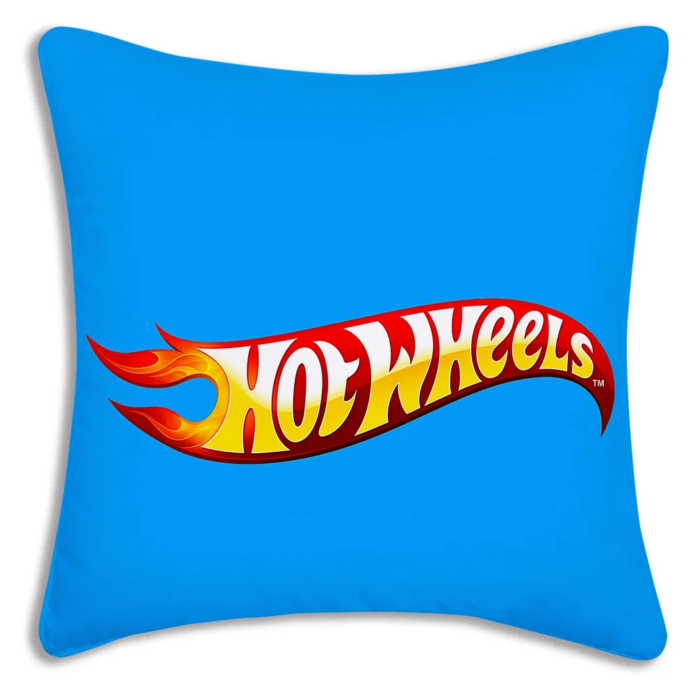 R-RacingS Car Pillow Covers Cartoon Sofa Decorative Home H-Hotwheels Double-sided Printing Short Plush Cute Cushion Cover