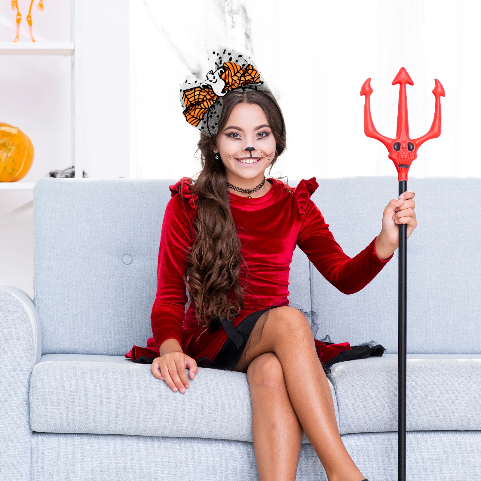 

Animal Character Headband Halloween Hair Accessories Cute Bow Design Elastic Party Headdress For Women Girls Kids Costume