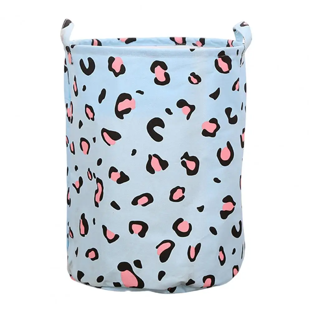 Toy Storage Basket Durable Cotton Linen Laundry Basket Folding Type Clothes Toys Laundry Bucket Household Supplies