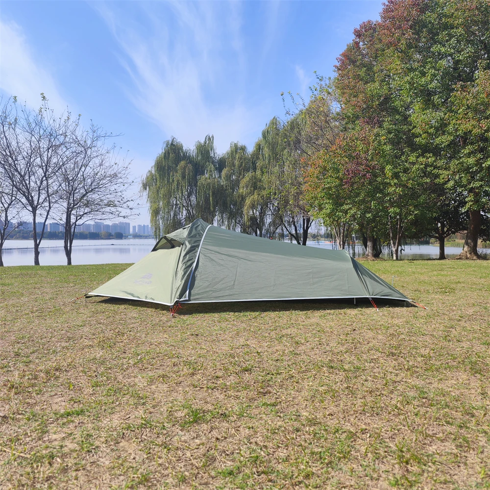 Durable Double-Layer Ultralight Four-Season Waterproof Polyester Portable One Bedroom Camping Tent 1-2 Person Outdoor Adventures