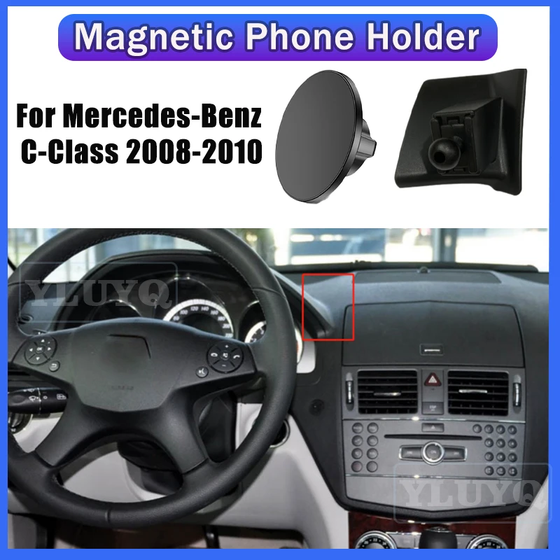 

For Mercedes C-Class W204 2008-2010 Car magnetic phone holder Gravity navigation stand 360° rotatable Car accessories