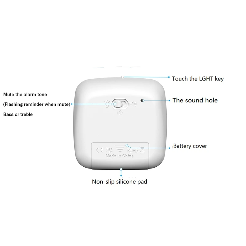 1 шт. 60-минутный таймер обратного отсчета для детей и взрослых, инструмент управления временем для обучения серого цвета