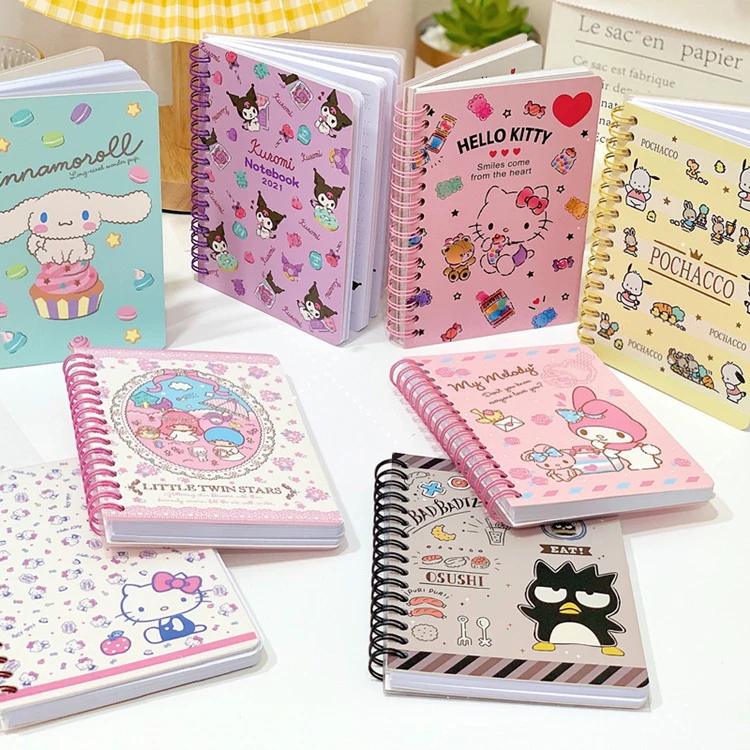 cadernos sanrio melody hello kitty kuromi cinnamoroll diario agenda planejador semanal writing notepad material escolar bonito atacado 01