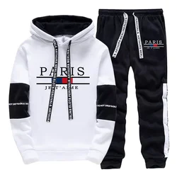 Hot Sale Men's Tracksuit Hooded Long Sleeves Casual Single Piece Sports Sweatshirts And Daily Sweatpants Comfort Outdoor Jogging