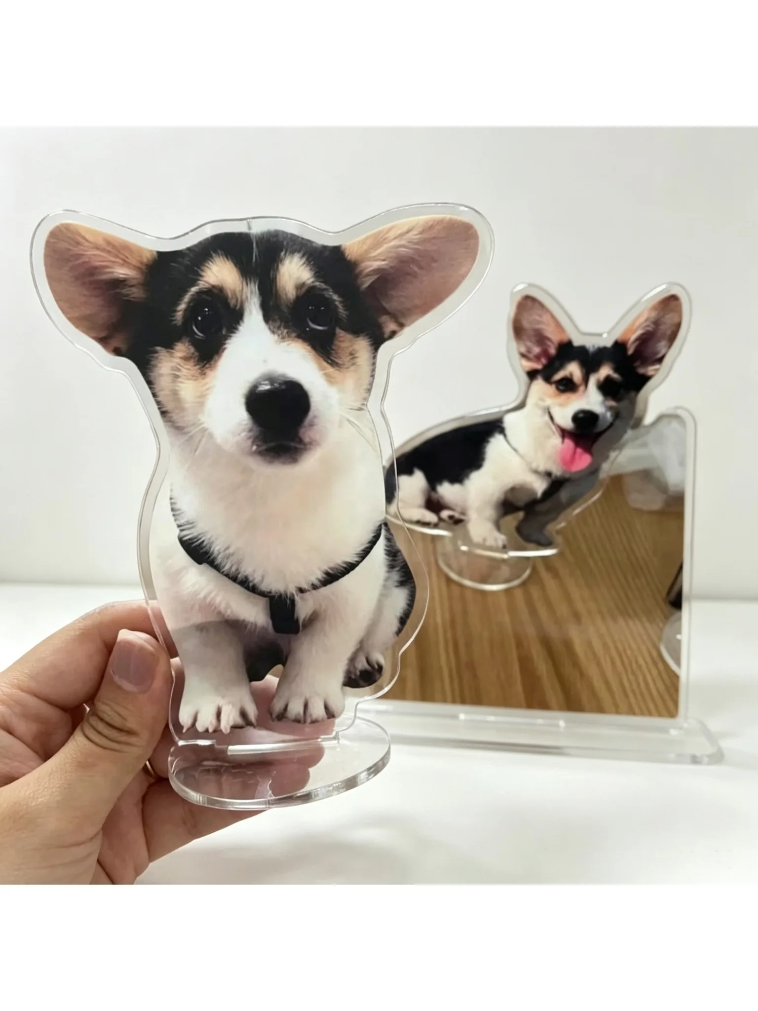 Gentle Aesthetic Personalized Acrylic Stand Custom Image Graphic Print Unique Outline Warm Room Tabletop Ornament Gift