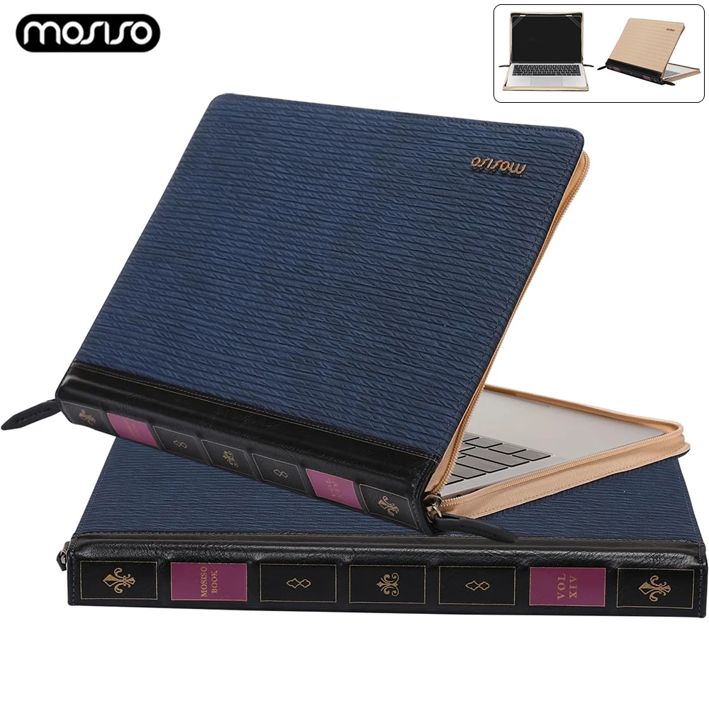 luva para laptop vintage para macbook air 13 pasta para notebook estojo de couro pu capa para pro 13 m1 m2 m3 a3113 a2337 a2338 a2251 01