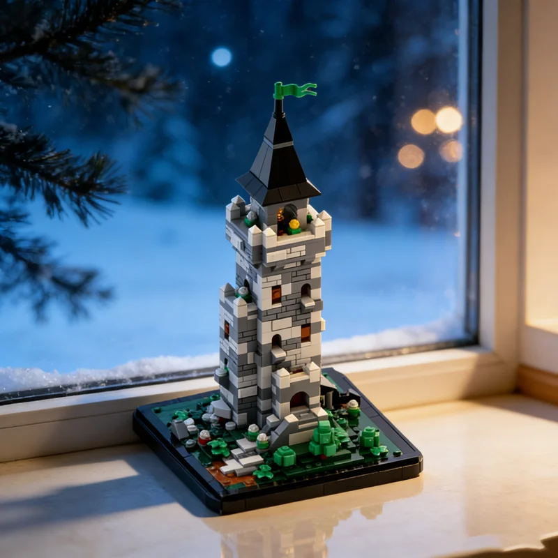 

873 шт. MOC башня микро средневековая микромасштабная городская модель строительные блоки архитектура Рождественский подарок идея игрушка образовательный кирпич