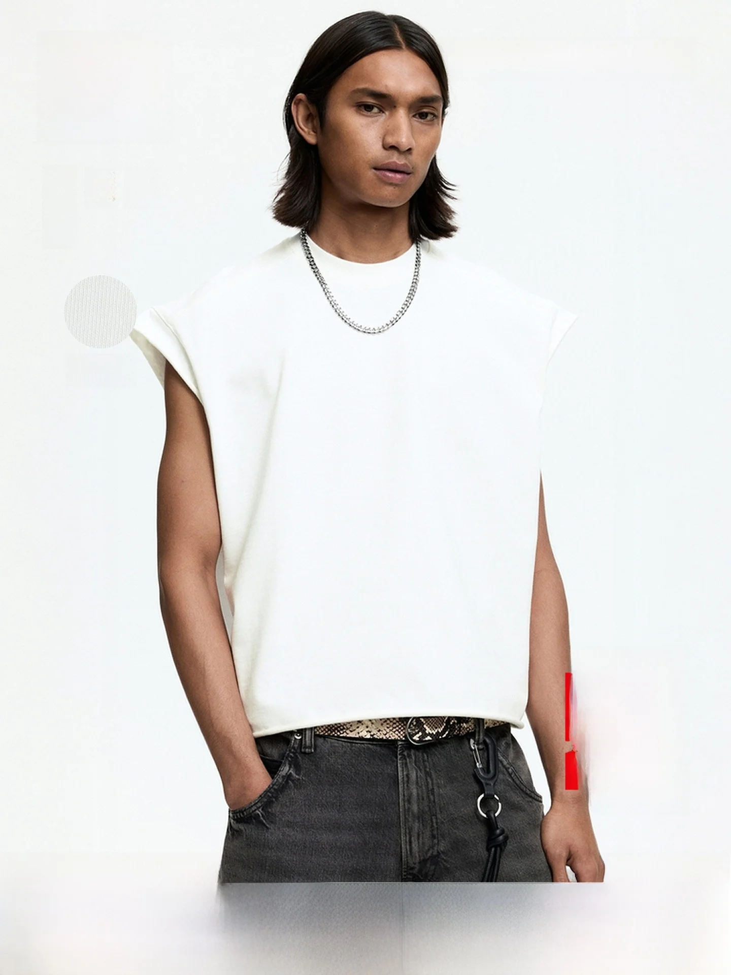 

H&M Men's Slim Fit Square Vest Summer New Arrival Casual Style Cotton Fabric Sweat Vest Unisex Suitable for All Ages
