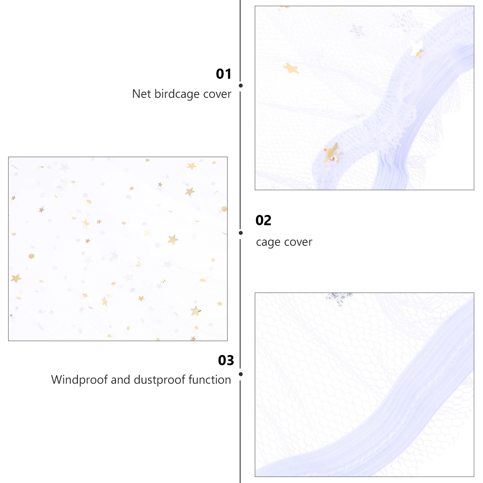 

Bird Cover Premium Elastic Net Mesh Skirt Quick-Dry Easy For Parrot Birdcage Pet Cage Cover Bird Cage Mesh Birdcage