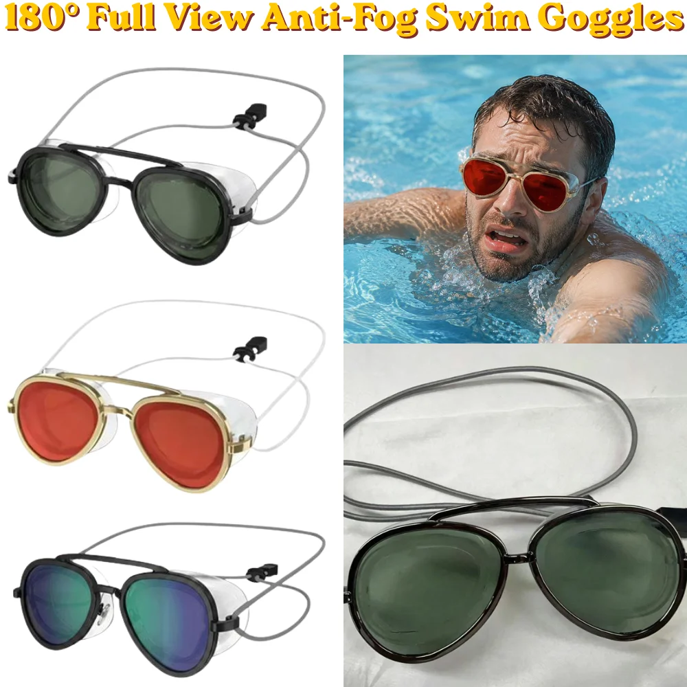 Weiche Silikon-Dichtung, beschlagfreie Schwimmbrille, verstellbarer elastischer Riemen, auslaufsichere UV-Schutzbrille für Männer und Frauen, tägliches Schwimmen