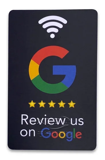 13,56 MHz programmierbares Acryl mit selbstklebender Rückseite, NFC-Tischaufkleber, Durchmesser 10 cm, Google Bewertungen, NFC-Aufkleber, NFC 215