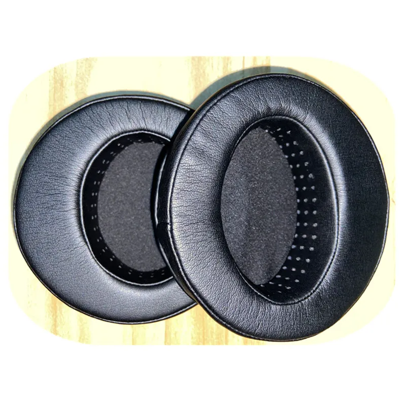 2pcs Round Protein Leather Earpad 110MM 105MM 100MM 95 90MM 85 80MM Headphones Earmuffs Ear Pads Headset Foam Memory Foam black