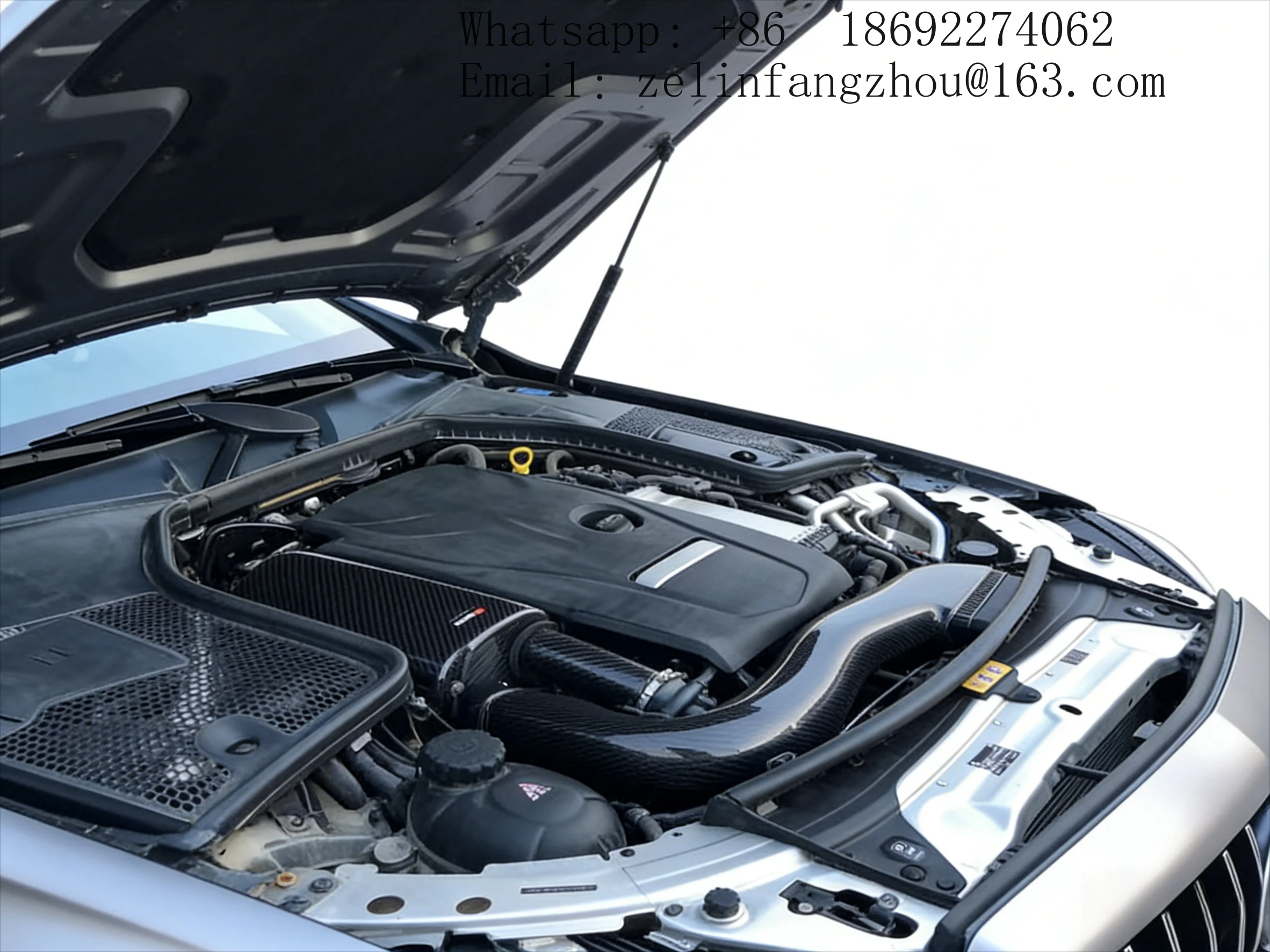100% Real Dry Carbon Fiber Cold Air Intake System For Benz C E W205 M274 2.0T Intake Pipe Filter Car Accessories Airspeed