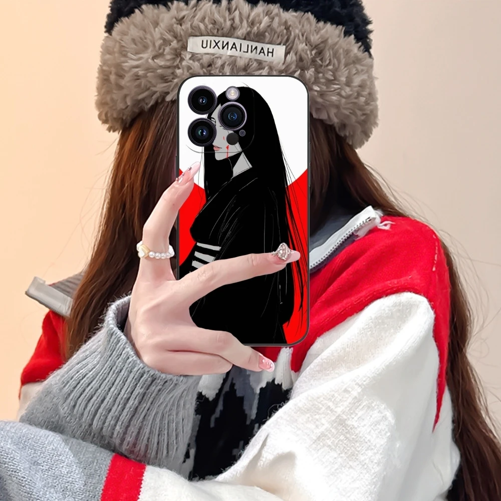 Bleach Unohana Cool Mobile Cell Phone Case for iPhone 15 14 13 12 11 X XR XS 8 7 Pro Max Plus Mini Black Soft Phone Cover Shell