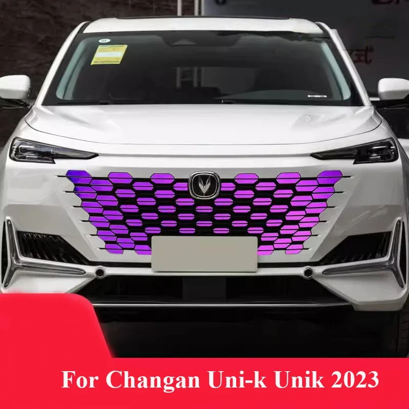 FOR CHANGAN UNI-K unik 2022 2023 Car Grille Sticker Exterior Decoration Accessories Screen Color Changing Film Patch DIY Sequins