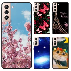 For Samsung Galaxy S22 Case 6.1 inch Cool Black Silicone Bumper Back Cover For Samsung S22 Plus Case on Galaxy S22+ 5G 6.6 inch