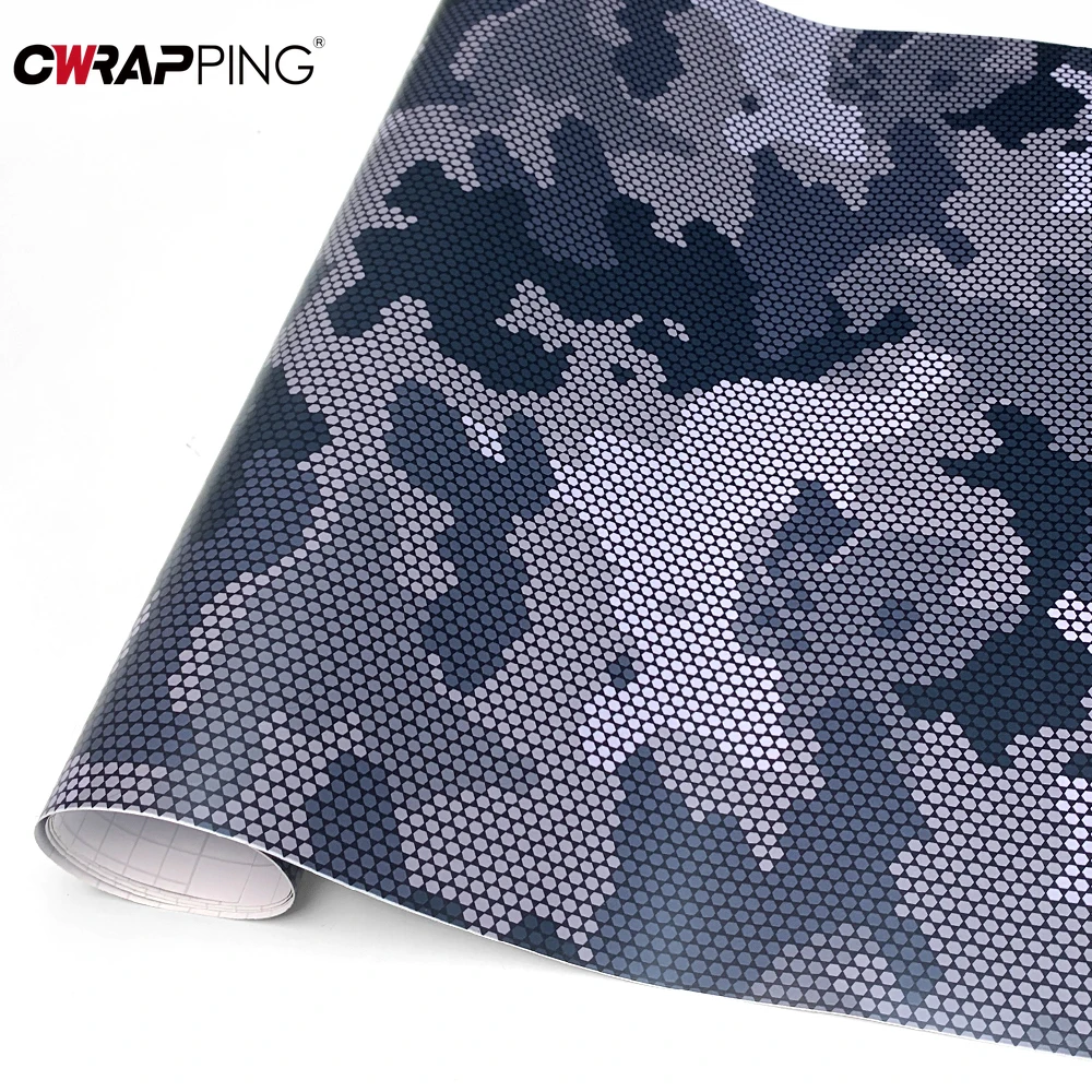 Adesivo de Película para Carro, Vinil para Envelopamento de Veículos, Decoração à Prova d'Água, Formato Diamante, Filmes Camuflados DIY, Vinil para Ca