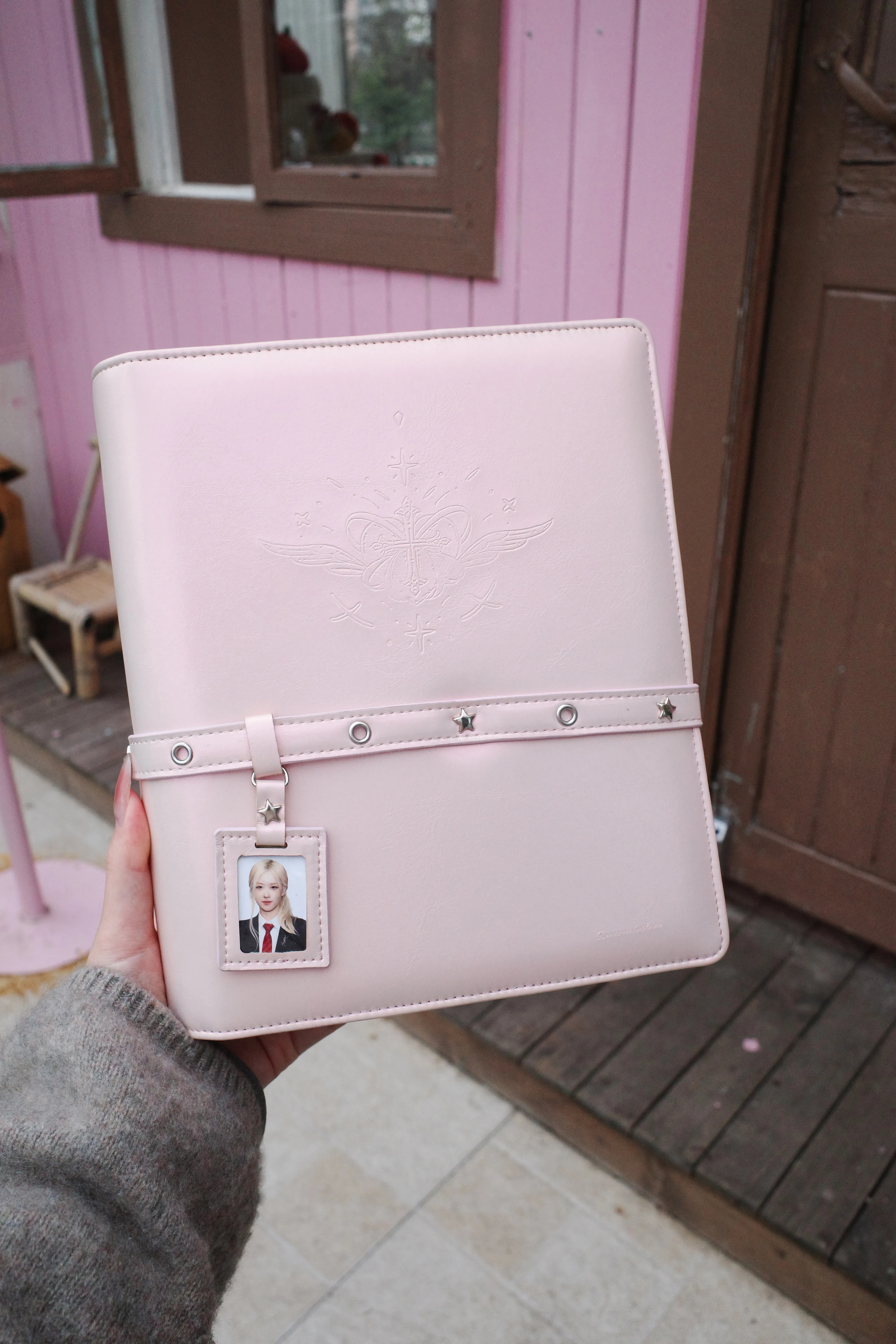 Glitter Pink A5 Photocard Album – Leather Postcard Binder for Polaroid & 4x6 Photo Holder, Perfect Kpop Fan Gift Storage Book - view 6