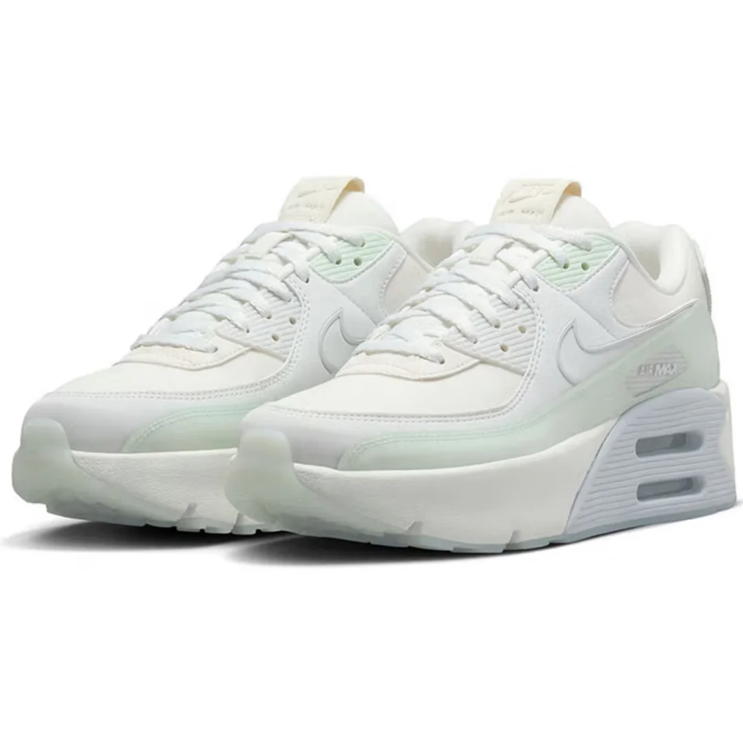 

Nike Visual Air Cushion Cushioning Daily Commute Women's Thick-Soled Casual Sports Shoes New Air Max 90 Wear-Resistant Height-Increasing Commute Sports Shoes Mesh Leather Patchwork Fresh Color Women's Shoes Must-Have for Petite Women Hf0782-102