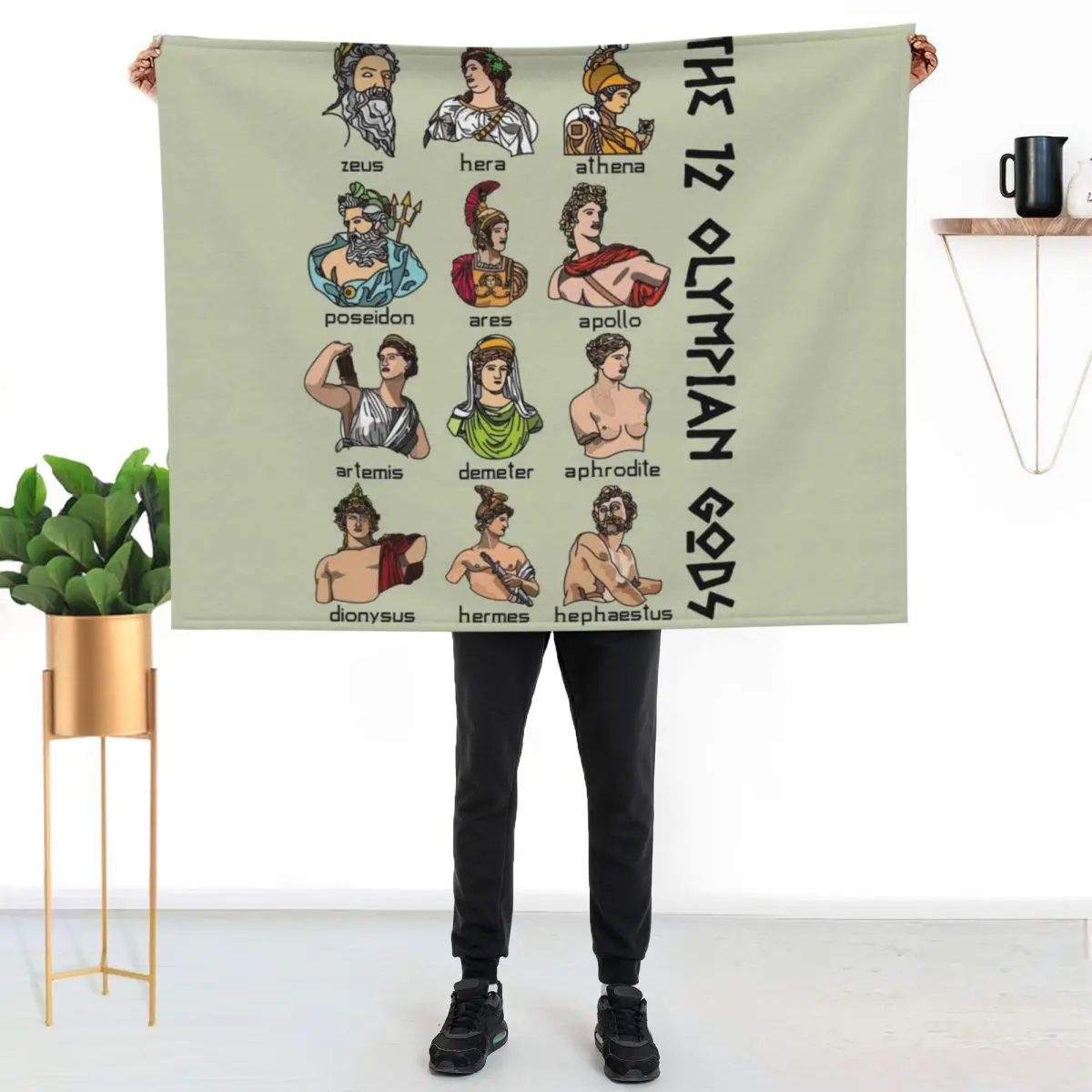 Twelve Olympians (color) : greek mythology Throw Blanket For Decorative Sofa decorative Decorative Sofas anime Softest Blankets