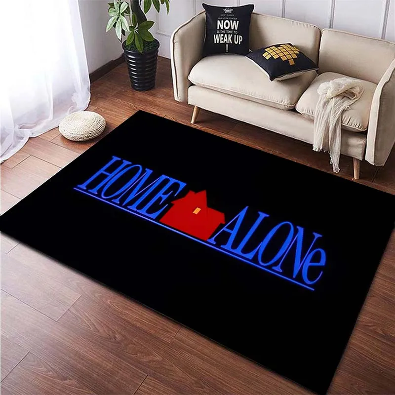 Home‑Alone Movie Print Area Rug Non‑Slip Floor Mat Soft Carpet For Living Room Bedroom Xmas Indoor Home Decor Holiday Fan Gift