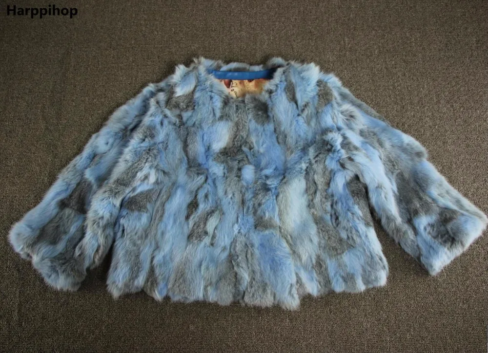 2018 New Real Rabbit Fur Coat Women Fashion Fur Jacket good quality rabbit real fur coat