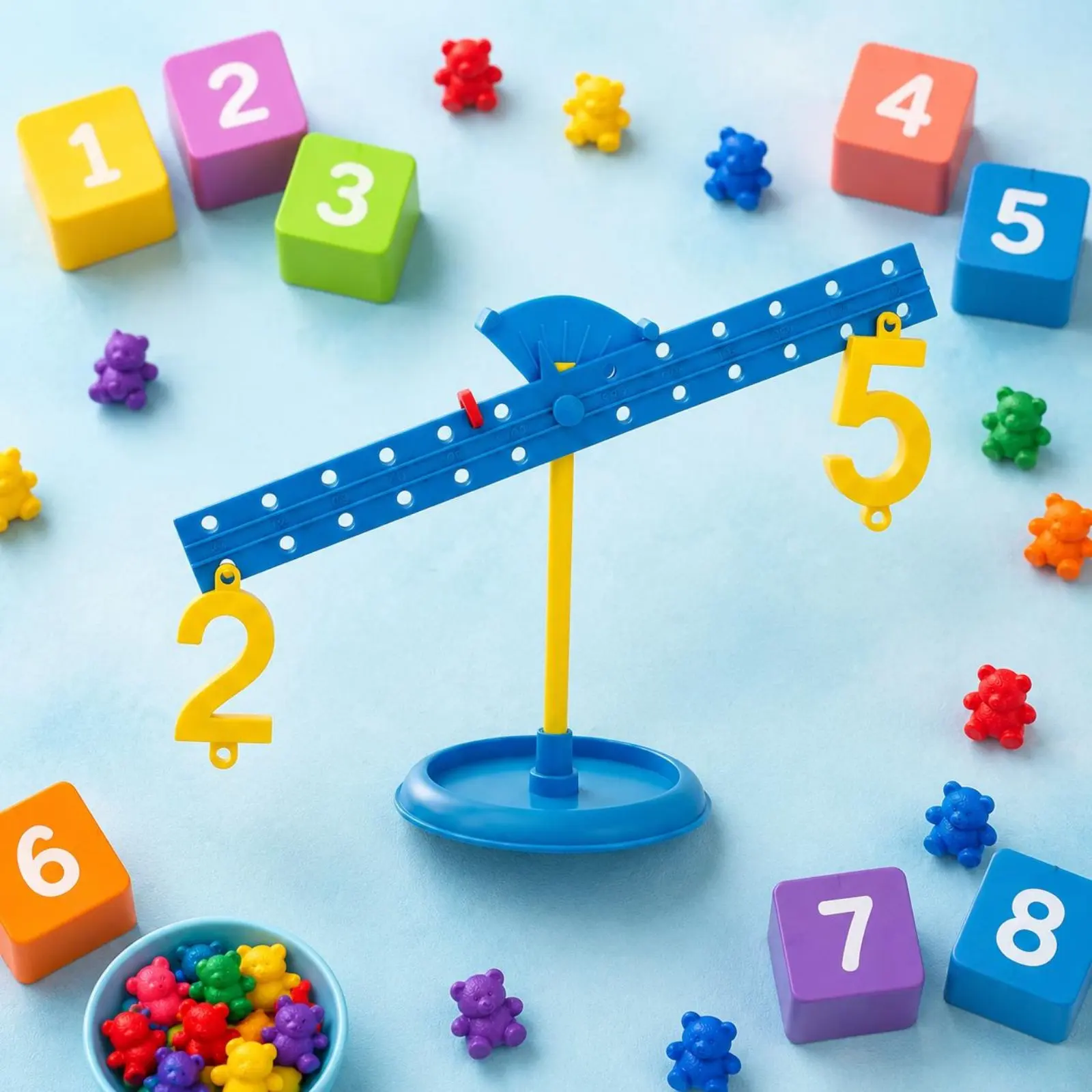 

Number Balance Toy Hand-Eye Coordination Math Balance Game Number Weighing Toy Child-Centered Approach Learning Plaything