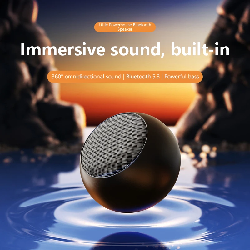 Mini Bluetooth-compatible Small Speaker Portable Intelligent One Drag Two Small Steel Cannon Metal Wireless Sound Subwoofer