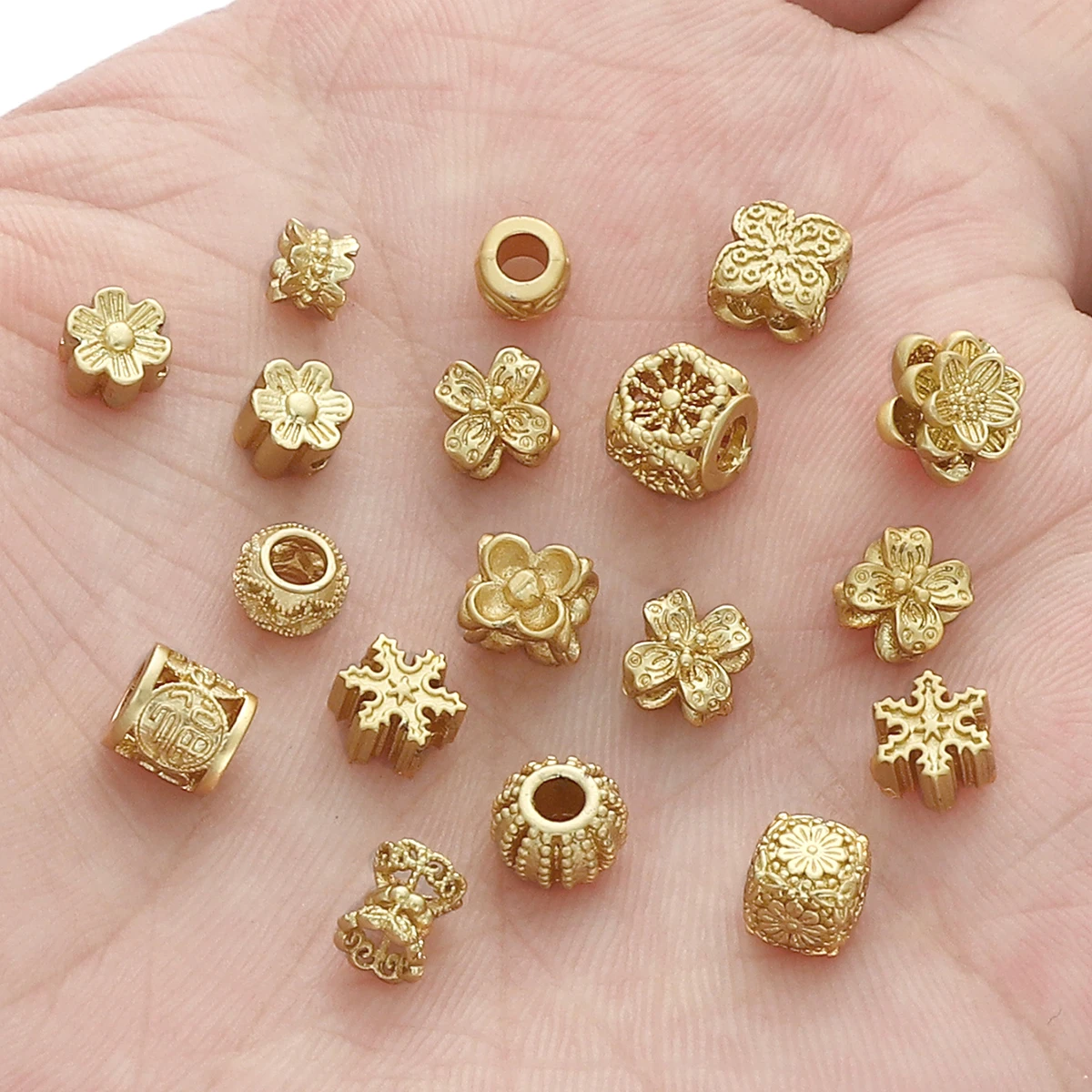 

1PC Beads Ancient Beading Copper Sand Gold K5 K6 beads Irregular Loose Spacer beads for DIY Jewelry Making Earring accessories