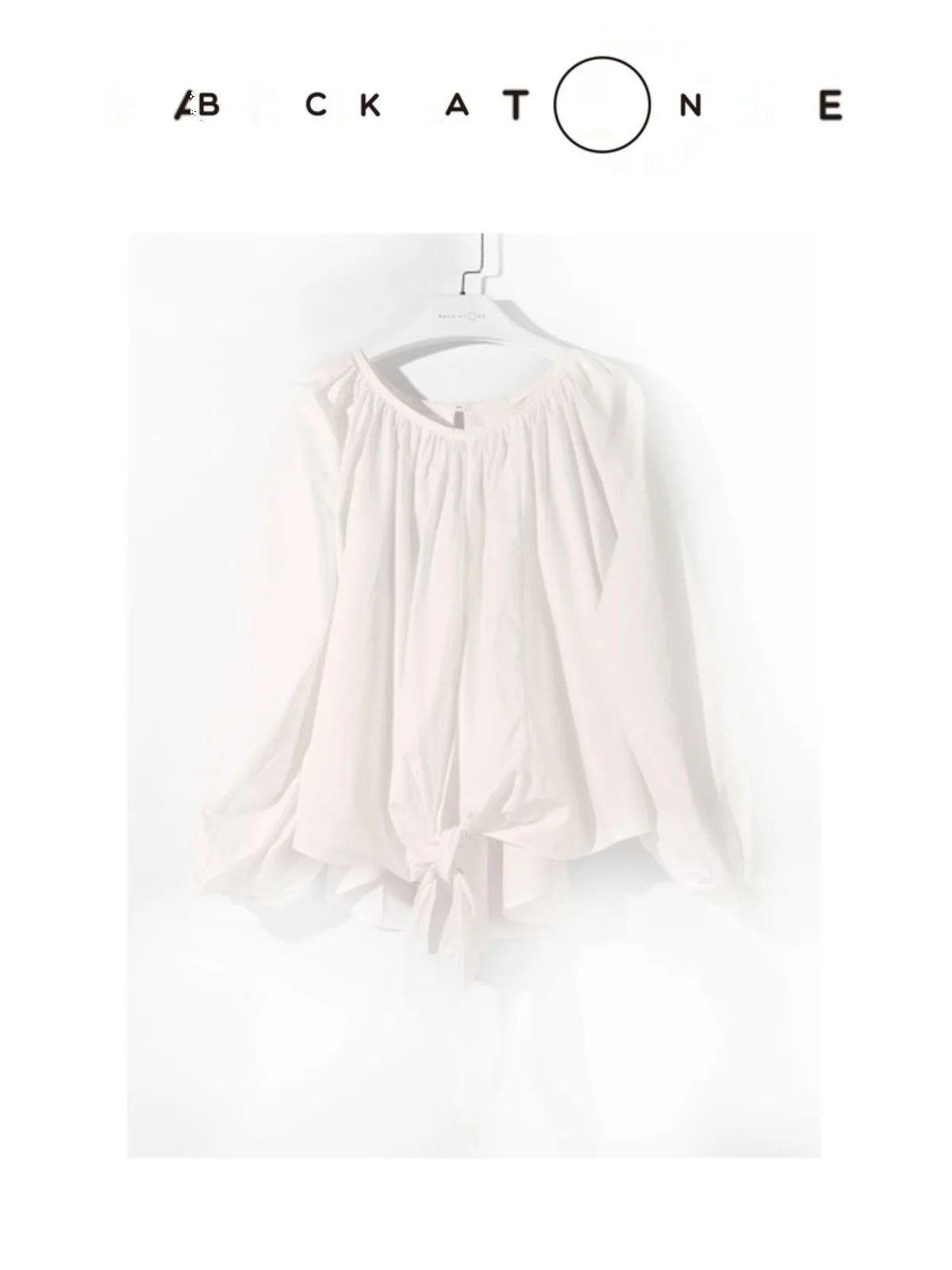 

Женская хлопковая футболка с длинным рукавом Lady Jialing "Le Semi-Spoken Word" с круглым вырезом и разрезом B3SSL036K для повседневной носки