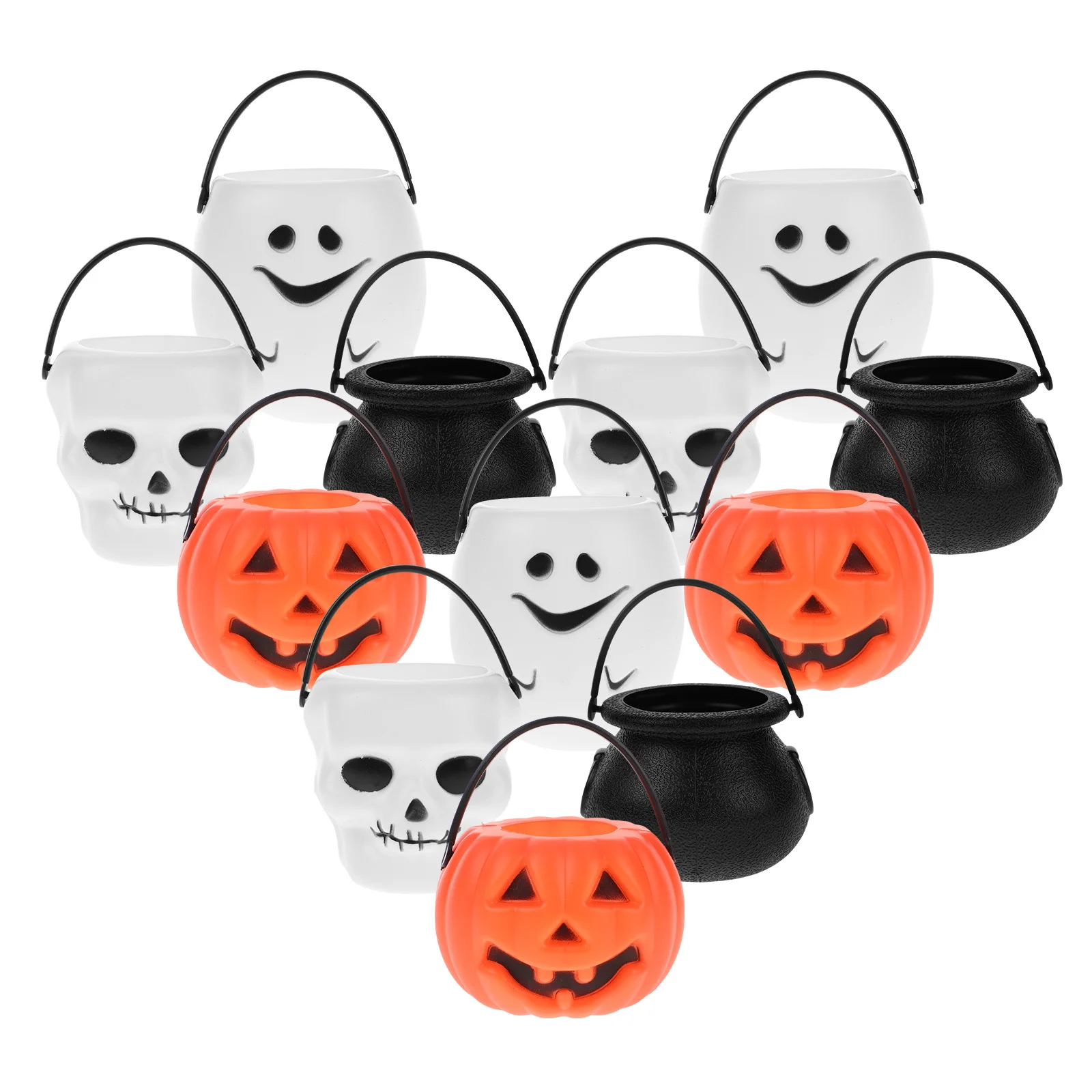 

Cabilock 12pcs Halloween Candy Buckets Trick Or Treat Candy Pots Snack Buckets Party Favors Holder halloween candy holder