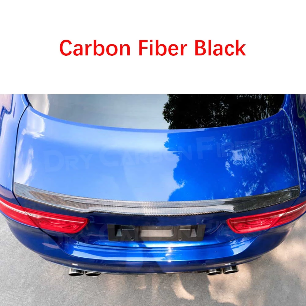سبويلر شفة خلفية من ألياف الكربون لسيارة جاكوار XE سيدان 4 أبواب 2015-2018 K نمط خلفي أجنحة تزيين السيارة ABS أسود لامع