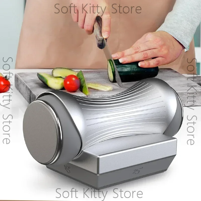 2 Stones Rolling Knife Sharpener Fixed Angle Knife Sharpener System Kit with Tumbler Diamond Grinding Stone Grinding Apparatus