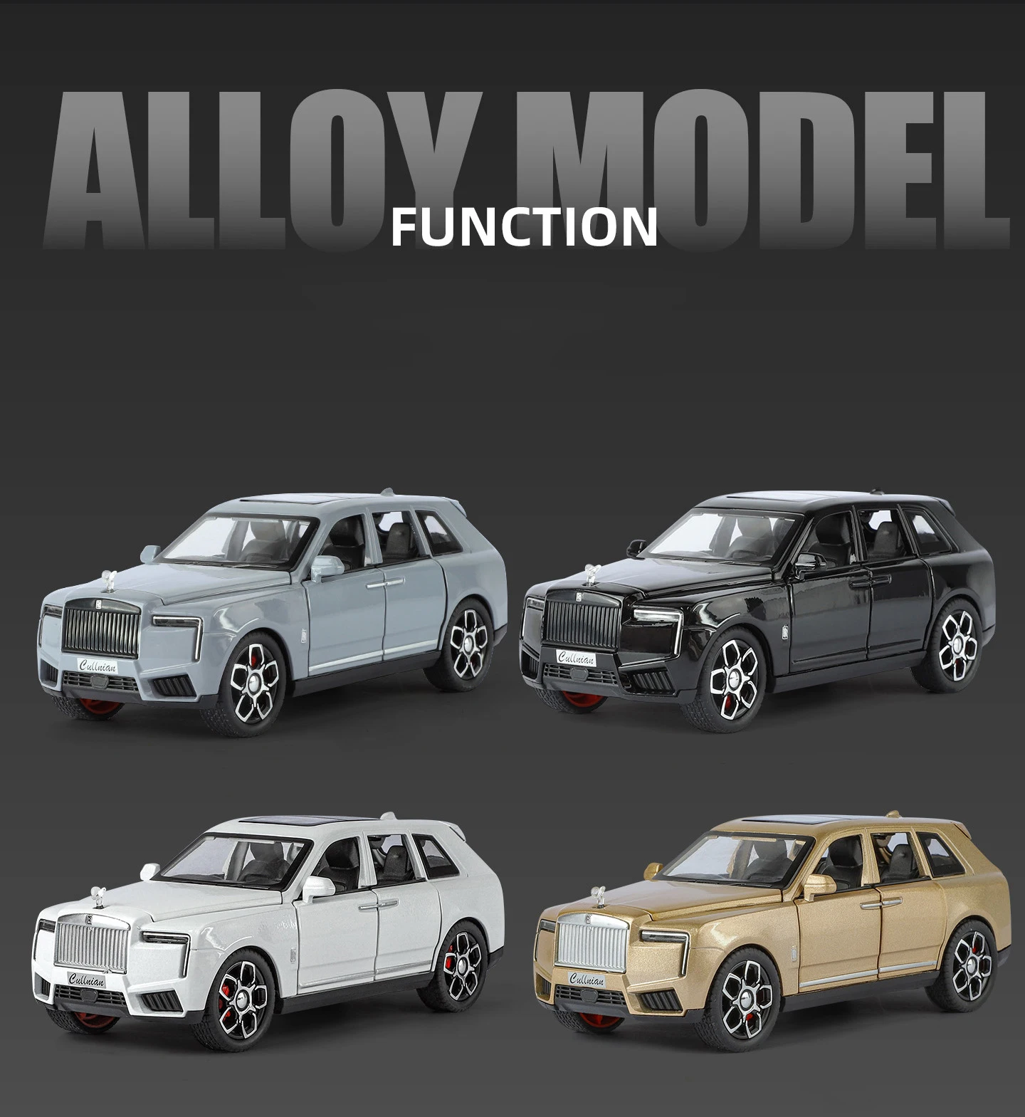 1/32 2025 Rolls Royce SUV Cullinan Legierung Luxusauto Modell Druckguss Metall Spielzeug Geländewagen Auto Modell Sound und Licht Kinder Geschenk – Detail 2