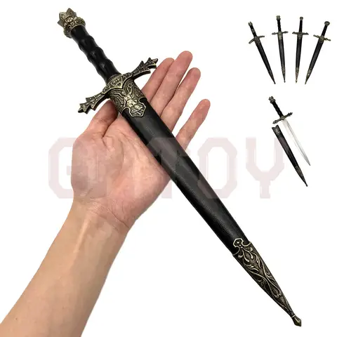 Bilashmart 35cm/13.78in Command Swords Knight's sword Weapons Model High Quality Desktop Display Ornaments Collection Birthday Gift for Boy