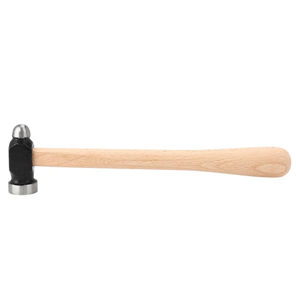 Round Head Ball Peen Hammer Ergonomic Grip Wood Handle Round Hammer Double Head Iron Material Hardware Tool Hardware Processing