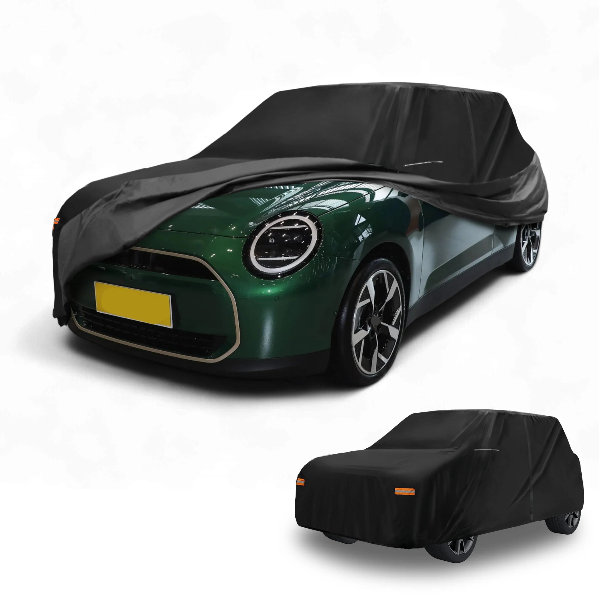 

UXCELL Car Cover Waterproof Outdoor Anti-UV Full Exterior Cover for Mini Cooper 2 Door 2002-2021 210D-PU with Reflective Strips