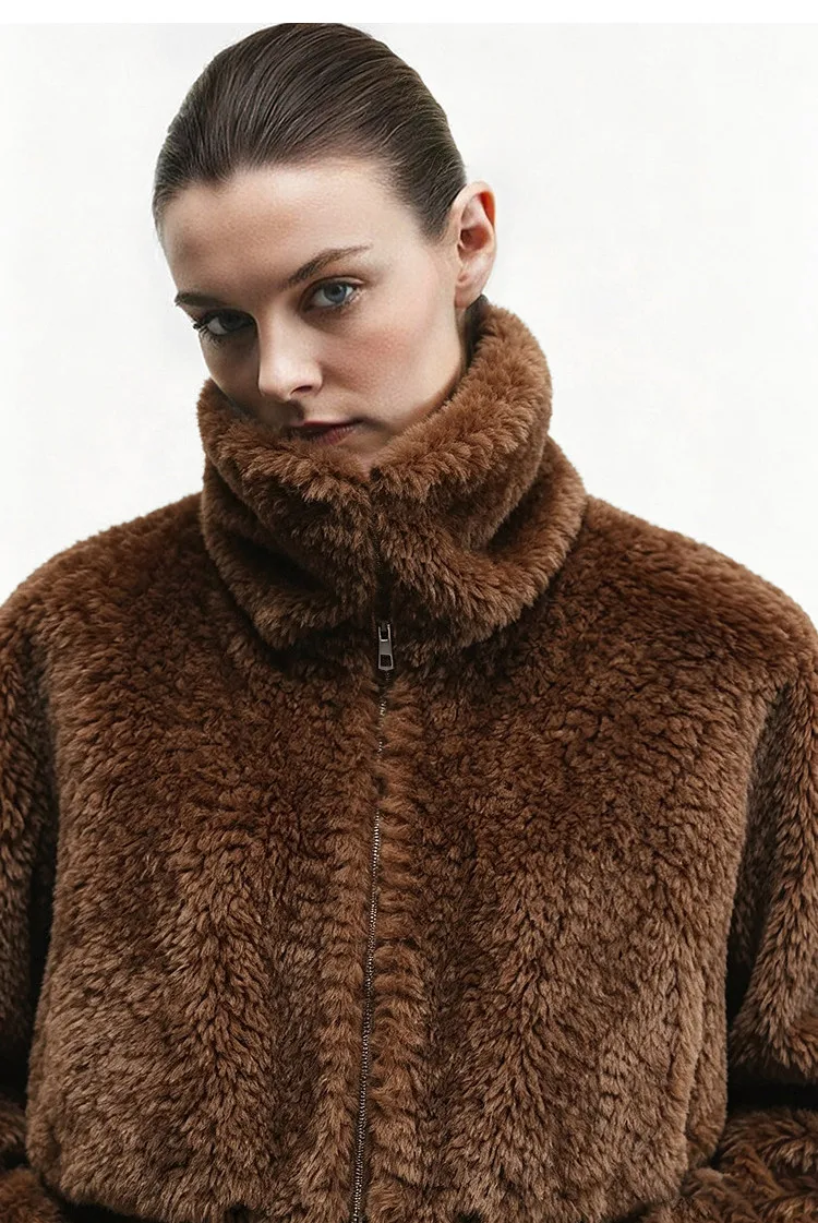Amii Women's Faux Fur Coat Lapel Collar Oversized Warm Slimming Minimalist Versatile Commuter Winter Women's Coat 12624092