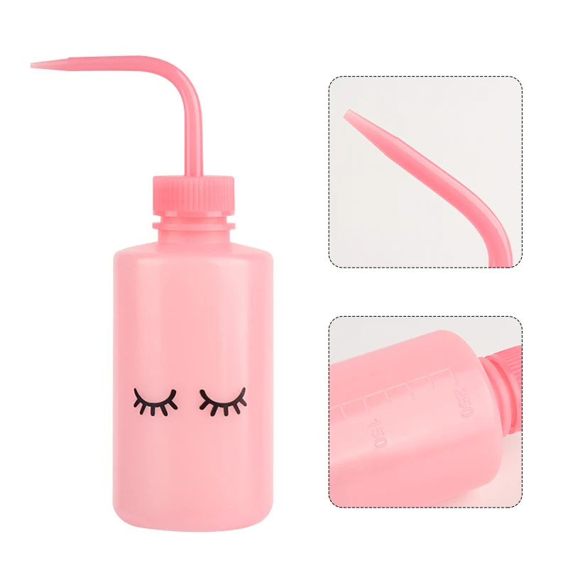 250 ml Lash Logo Falsche Wimpern Reinigung Flasche Gebogene Auslauf Reiniger Gießkanne Augenbraue Entferner Waschen Flasche Make-Up-Tools