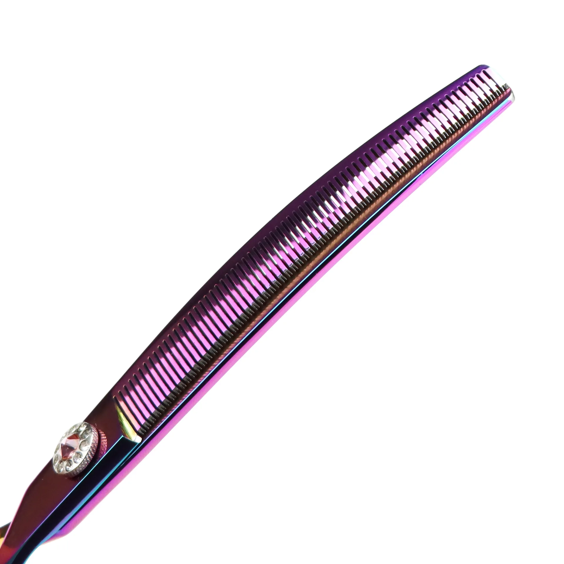 Imagem -05 - Dog Grooming Scissors Curvo Thinning Scissors Tesouras de Cabelo Pet Rosa Japão 440c 11 Profissional