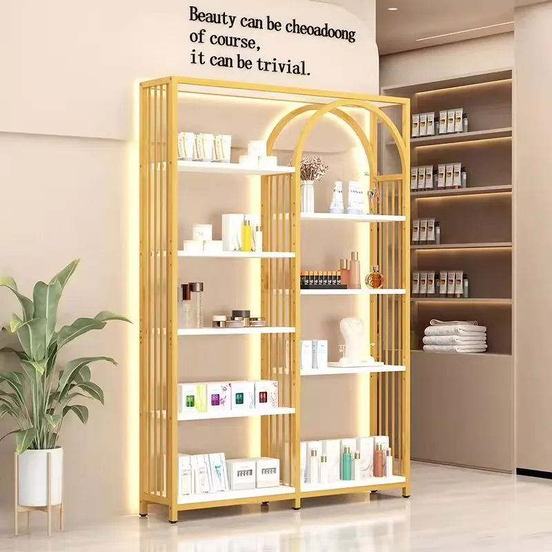 Beauty Salon Display Cabinet Cosmetics Display Stand Commercial Sample Nail Art Display Shelf Model