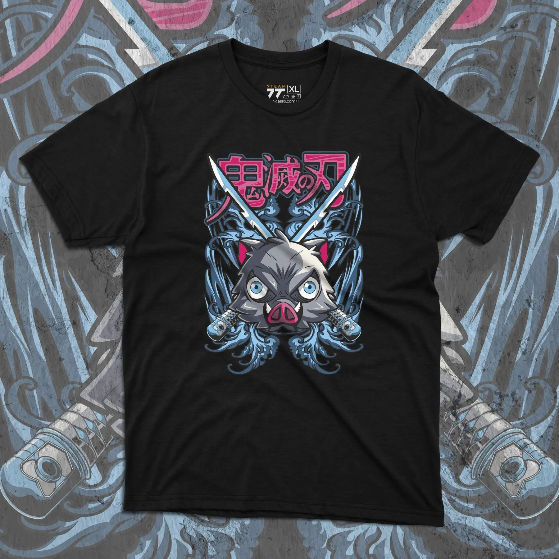 T-shirt with Demon Slashing Blade print - Inosuke Hashibira 2